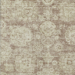 Homeroots 3' Artichoke Green Floral Washable Area Rug - Ideal For Indoor & Outdoor Spaces, Stain Resistant Design 3' X 5' Polyester 579463