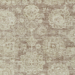 Homeroots 3' Artichoke Green Floral Washable Area Rug - Ideal For Indoor & Outdoor Spaces, Stain Resistant Design 5' X 8' Polyester 579464