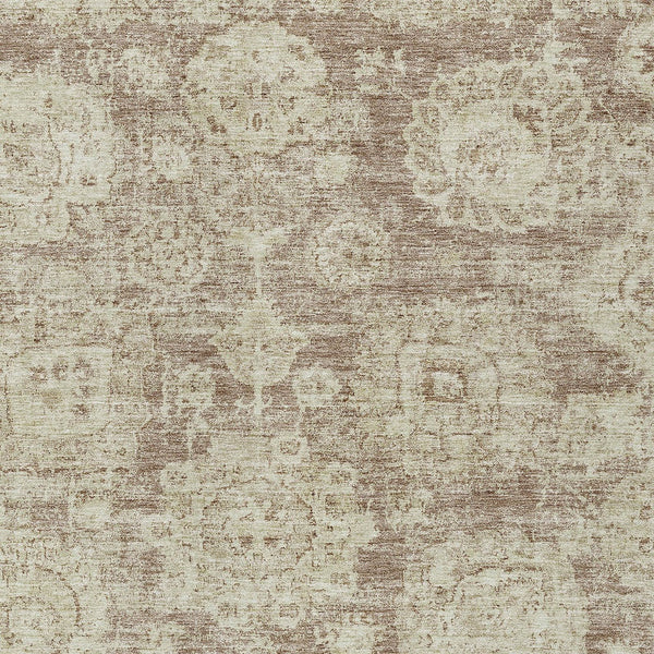 Homeroots 3' Artichoke Green Floral Washable Area Rug - Ideal For Indoor & Outdoor Spaces, Stain Resistant Design 8' X 10' Polyester 579466