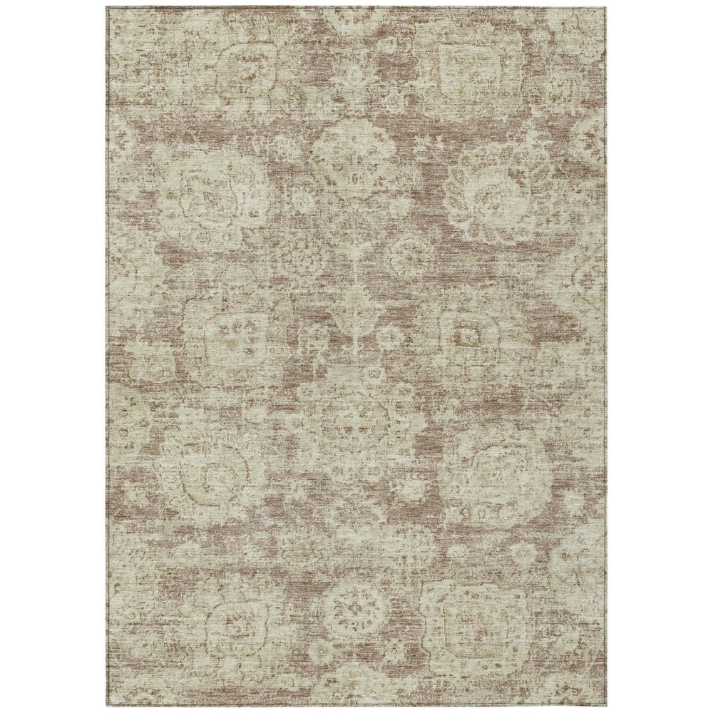 HomeRoots 9' Floral Washable Area Rug for Indoor and Outdoor Use - Durable, Easy-Care, Timeless Design 9' X 12' 579467