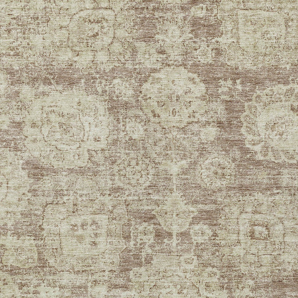 Homeroots 3' Artichoke Green Floral Washable Area Rug - Ideal For Indoor & Outdoor Spaces, Stain Resistant Design 9' X 12' Polyester 579467