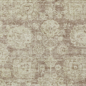 Homeroots 3' Artichoke Green Floral Washable Area Rug - Ideal For Indoor & Outdoor Spaces, Stain Resistant Design 10' X 14' Polyester 579468