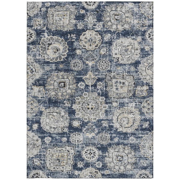 Homeroots 3' Artichoke Green Floral Washable Area Rug - Ideal For Indoor & Outdoor Spaces, Stain Resistant Design 3' X 5' Polyester 579469