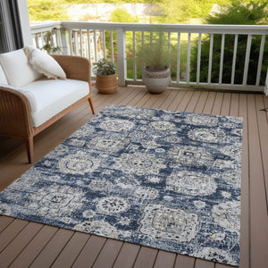 Homeroots 3' Artichoke Green Floral Washable Area Rug - Ideal For Indoor & Outdoor Spaces, Stain Resistant Design 10' X 14' Polyester 579474