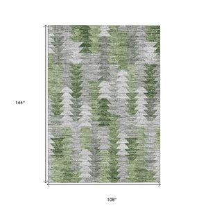 HomeRoots 9' Geometric Washable Area Rug – Durable, Stain-Resistant Design for Indoor and Outdoor Spaces 9' X 12' 579509