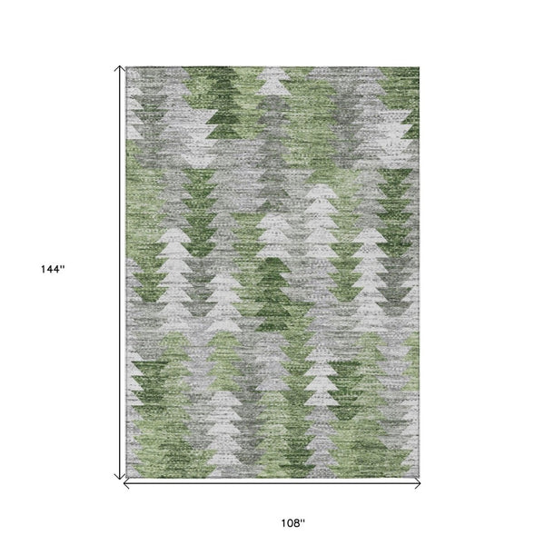 HomeRoots 9' Geometric Washable Area Rug – Durable, Stain-Resistant Design for Indoor and Outdoor Spaces 9' X 12' 579509