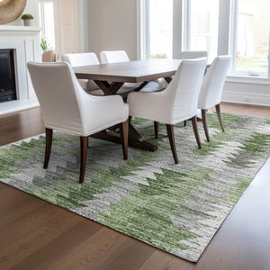 HomeRoots 9' Geometric Washable Area Rug – Durable, Stain-Resistant Design for Indoor and Outdoor Spaces 9' X 12' 579509
