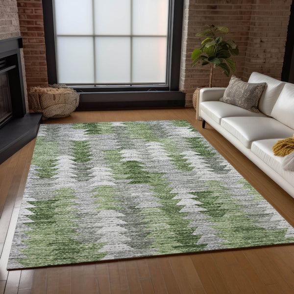 HomeRoots 9' Geometric Washable Area Rug – Durable, Stain-Resistant Design for Indoor and Outdoor Spaces 9' X 12' 579509