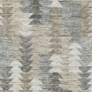 HomeRoots 5' Stylish Geometric Taupe Beige Tan Indoor Outdoor Area Rug for Modern Living Spaces & Patios 8' X 10' 579520