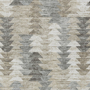 HomeRoots 9' Stylish Taupe Beige and Tan Geometric Indoor Outdoor Area Rug - Durable, Washable, Versatile Design 9' X 12' 579521