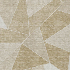 Homeroots 3' Geometric Artichoke Green Area Rug - Stylish Washable Design For Indoor & Outdoor Spaces 8' X 10' Polyester 579532