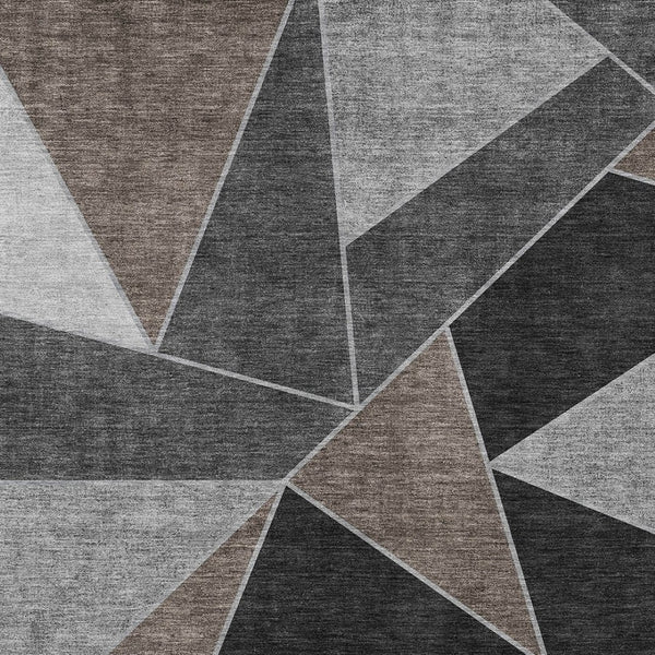 Homeroots 3' Geometric Artichoke Green Area Rug - Stylish Washable Design For Indoor & Outdoor Spaces 9' X 12' Polyester 579551