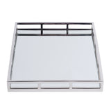 Winona Rectangular Metal Serving Tray 5796016 Silver Butler Specialty