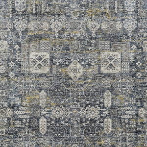 Homeroots 3' Artichoke Green & Ivory Oriental Washable Area Rug - Durable Indoor/Outdoor Design For Every Space 5' X 8' Polyester 579608