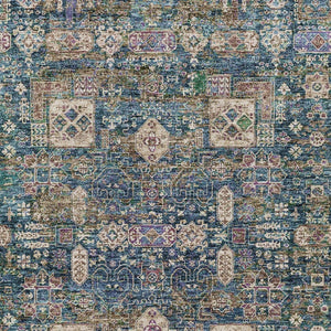 Homeroots 3' Artichoke Green & Ivory Oriental Washable Area Rug - Durable Indoor/Outdoor Design For Every Space 9' X 12' Polyester 579635