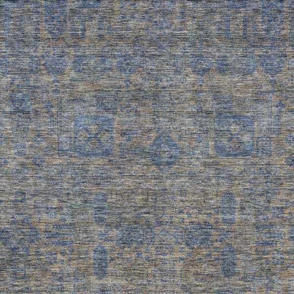 Homeroots 3' Artichoke Green & Ivory Oriental Washable Area Rug - Durable Indoor/Outdoor Design For Every Space 5' X 8' Polyester 579638