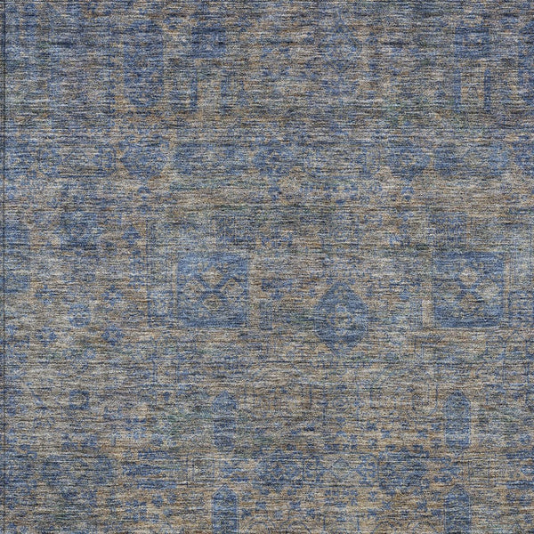 Homeroots 3' Artichoke Green & Ivory Oriental Washable Area Rug - Durable Indoor/Outdoor Design For Every Space 9' X 12' Polyester 579641