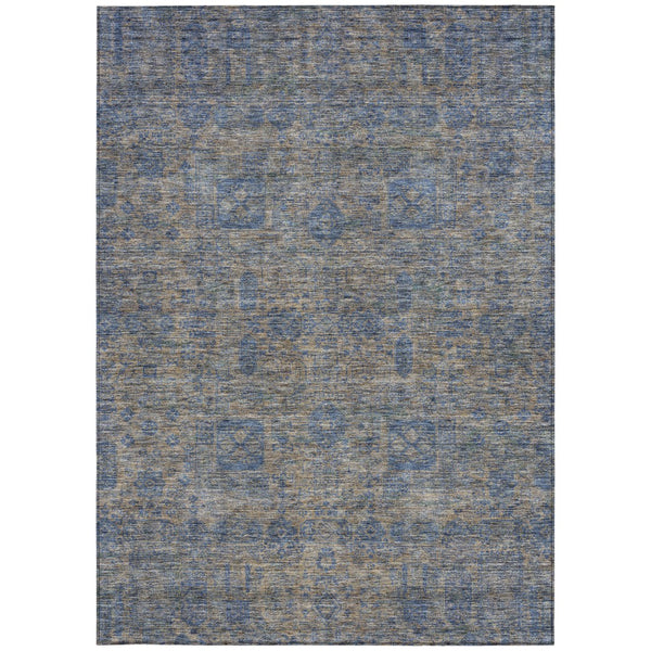 Homeroots 3' Artichoke Green & Ivory Oriental Washable Area Rug - Durable Indoor/Outdoor Design For Every Space 10' X 14' Polyester 579642
