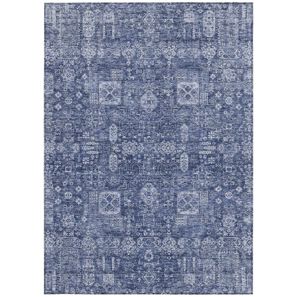 Homeroots 3' Artichoke Green & Ivory Oriental Washable Area Rug - Durable Indoor/Outdoor Design For Every Space 5' X 8' Polyester 579644