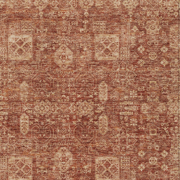 Homeroots 3' Artichoke Green & Ivory Oriental Washable Area Rug - Durable Indoor/Outdoor Design For Every Space 9' X 12' Polyester 579653