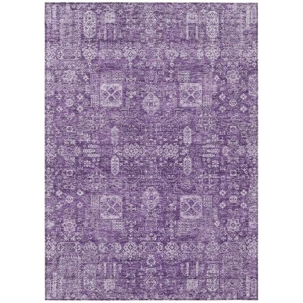 HomeRoots 9' Bold Purple Lilac & Lavender Oriental Area Rug - Washable, Durable, Stylish for Indoor & Outdoor Use 9' X 12' 579659