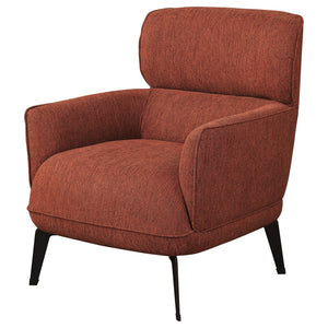 English Elm Fitzgerald Vintage-Inspired Accent Chair with Tailored Welt Trim and Elegant Rounded Arms for Style Orange B062P358459