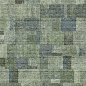 Homeroots 3' Geometric Washable Indoor Outdoor Area Rug In Green And Mint – Stylish, Durable, And Versatile! 10' X 14' Polyester 579672