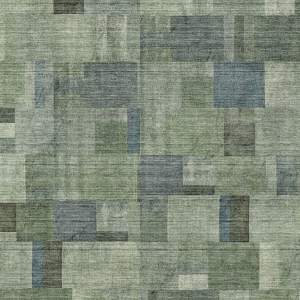 Homeroots 3' Geometric Washable Indoor Outdoor Area Rug In Green And Mint – Stylish, Durable, And Versatile! 10' X 14' Polyester 579672