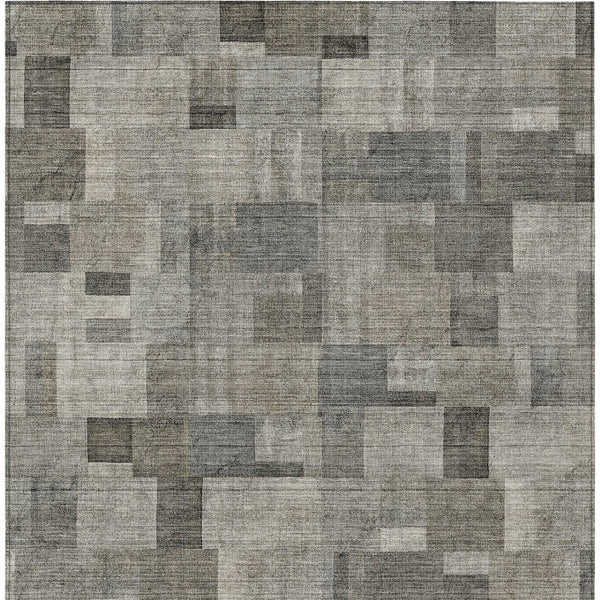 Homeroots 3' Geometric Washable Indoor Outdoor Area Rug In Green And Mint – Stylish, Durable, And Versatile! 5' X 8' Polyester 579674