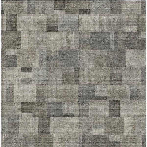 Homeroots 3' Geometric Washable Indoor Outdoor Area Rug In Green And Mint – Stylish, Durable, And Versatile! 8' X 10' Polyester 579676