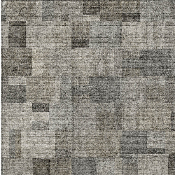 Homeroots 3' Geometric Washable Indoor Outdoor Area Rug In Green And Mint – Stylish, Durable, And Versatile! 10' X 14' Polyester 579678