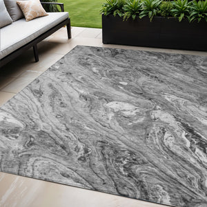 Homeroots 3' Brown Tan And Beige Abstract Washable Indoor Outdoor Area Rug For Versatile Home Decor Solutions 5' X 8' Polyester 579686