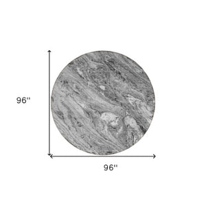 Homeroots 3' Brown Tan And Beige Abstract Washable Indoor Outdoor Area Rug For Versatile Home Decor Solutions 8' Round Polyester 579687