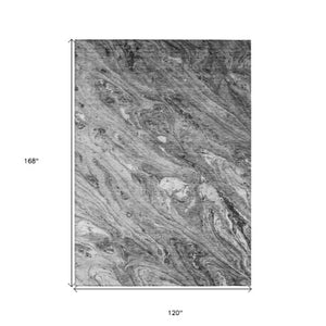 Homeroots 3' Brown Tan And Beige Abstract Washable Indoor Outdoor Area Rug For Versatile Home Decor Solutions 10' X 14' Polyester 579690