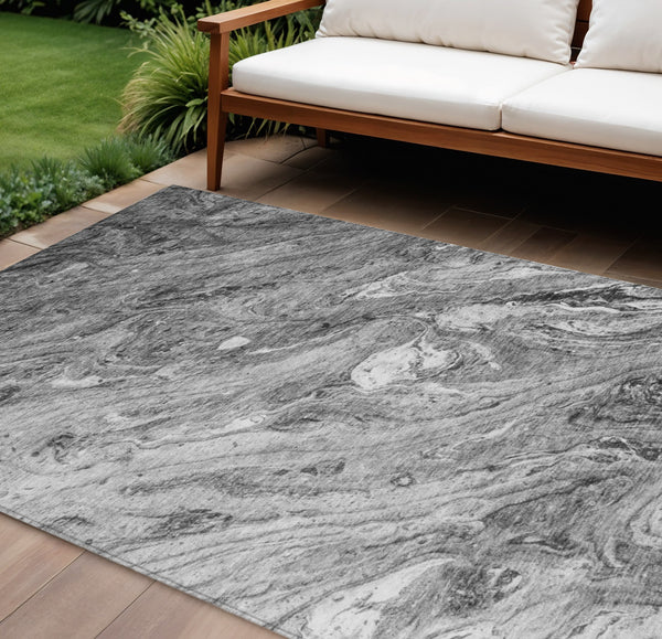 Homeroots 3' Brown Tan And Beige Abstract Washable Indoor Outdoor Area Rug For Versatile Home Decor Solutions 10' X 14' Polyester 579690