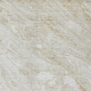 Homeroots 3' Brown Tan And Beige Abstract Washable Indoor Outdoor Area Rug For Versatile Home Decor Solutions 5' X 8' Polyester 579692