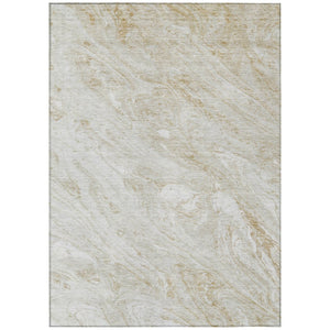 HomeRoots 5' Abstract Indoor Outdoor Area Rug in Ivory, Beige & Tan - Durable, Washable, Stylish Design 8' X 10' 579694