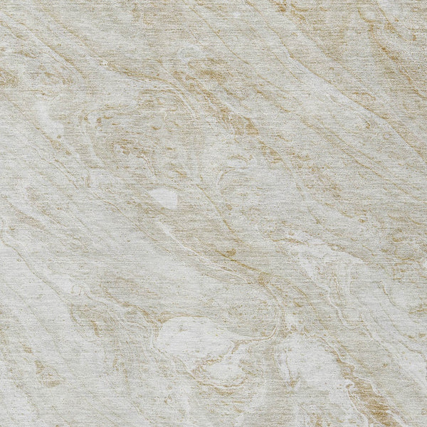 Homeroots 3' Brown Tan And Beige Abstract Washable Indoor Outdoor Area Rug For Versatile Home Decor Solutions 9' X 12' Polyester 579695