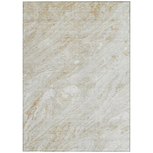 Homeroots 3' Brown Tan And Beige Abstract Washable Indoor Outdoor Area Rug For Versatile Home Decor Solutions 10' X 14' Polyester 579696