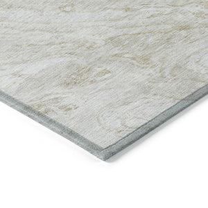 HomeRoots 5' Abstract Indoor Outdoor Area Rug in Ivory, Beige & Tan - Durable, Washable, Stylish Design 10' X 14' 579696