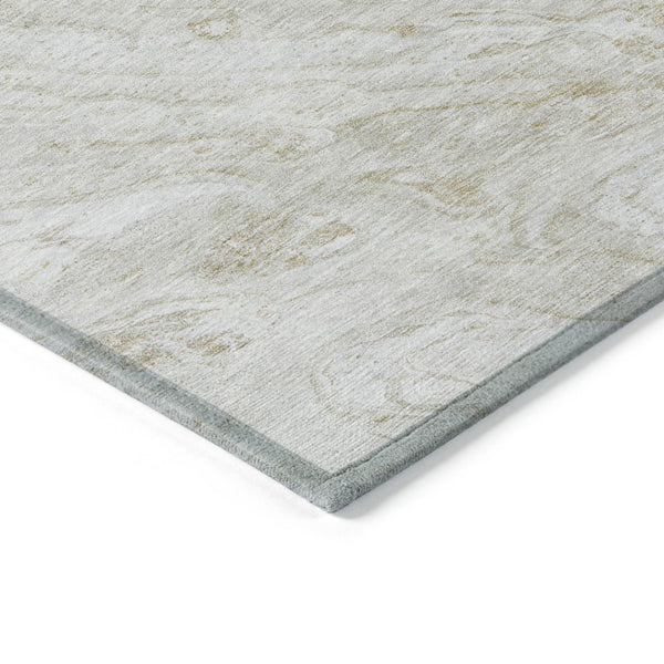 HomeRoots 5' Abstract Indoor Outdoor Area Rug in Ivory, Beige & Tan - Durable, Washable, Stylish Design 10' X 14' 579696