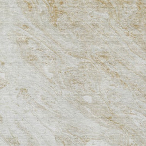 Homeroots 3' Brown Tan And Beige Abstract Washable Indoor Outdoor Area Rug For Versatile Home Decor Solutions 10' X 14' Polyester 579696