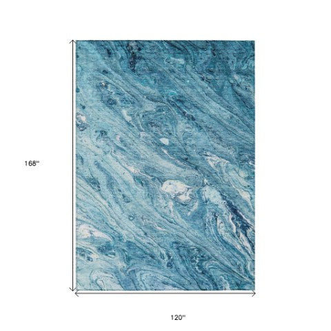 Homeroots 3' Brown Tan And Beige Abstract Washable Indoor Outdoor Area Rug For Versatile Home Decor Solutions 10' X 14' Polyester 579702