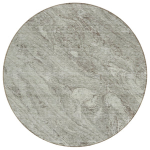 HomeRoots 5' Durable Taupe Beige Tan Abstract Area Rug - Modern Design for Indoor & Outdoor Spaces, Washable 8' Round 579705