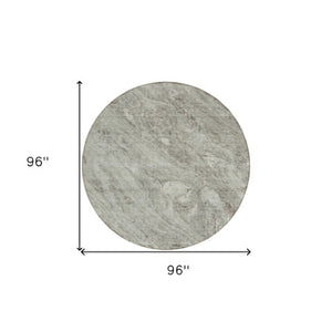 Homeroots 3' Brown Tan And Beige Abstract Washable Indoor Outdoor Area Rug For Versatile Home Decor Solutions 8' Round Polyester 579705