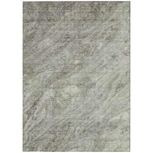 Homeroots 3' Brown Tan And Beige Abstract Washable Indoor Outdoor Area Rug For Versatile Home Decor Solutions 8' X 10' Polyester 579706