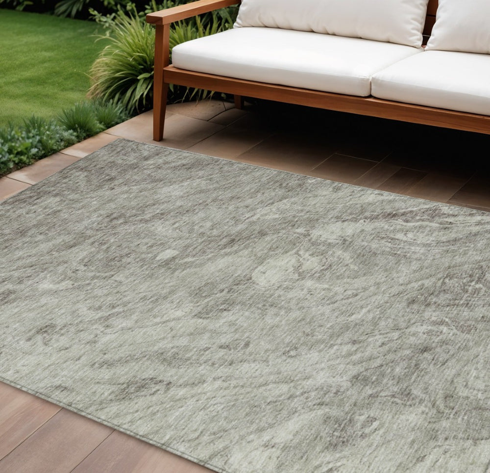 HomeRoots 9' Modern Abstract Taupe Beige Tan Area Rug – Durable Washable Design for Indoor & Outdoor Spaces 9' X 12' 579707