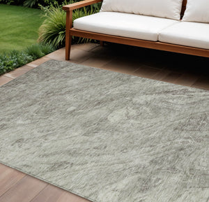 Homeroots 3' Brown Tan And Beige Abstract Washable Indoor Outdoor Area Rug For Versatile Home Decor Solutions 10' X 14' Polyester 579708