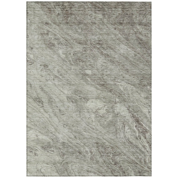 HomeRoots 5' Durable Taupe Beige Tan Abstract Area Rug - Modern Design for Indoor & Outdoor Spaces, Washable 10' X 14' 579708