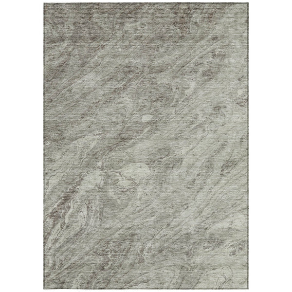 Homeroots 3' Brown Tan And Beige Abstract Washable Indoor Outdoor Area Rug For Versatile Home Decor Solutions 10' X 14' Polyester 579708